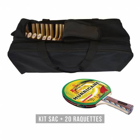 Kit tennis de table 20 raquettes Hurricane